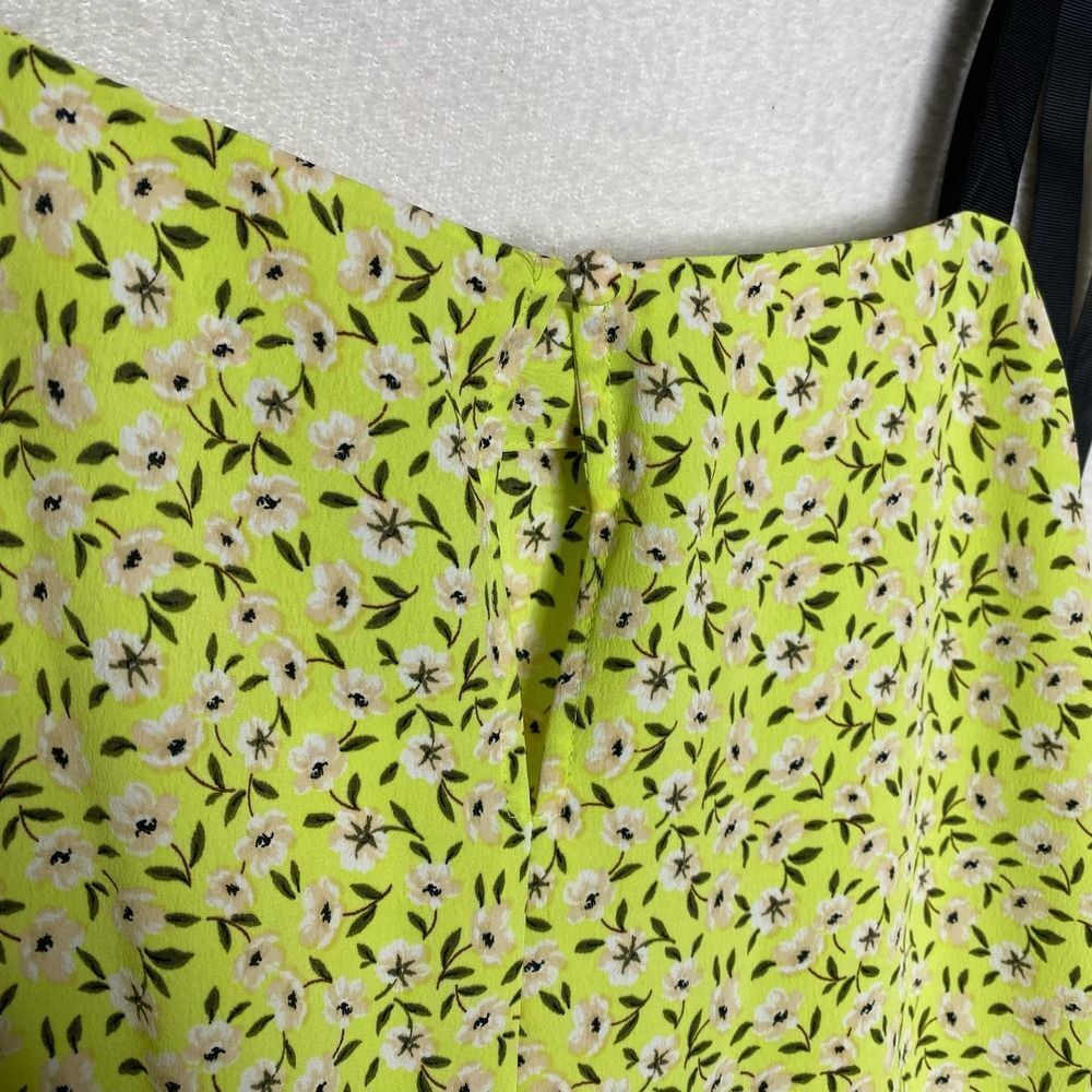 Topshop Sleeveless Floral Square Neck Drop Waist Midi Dress Tie Strap Size 8 - Picture 11 of 14